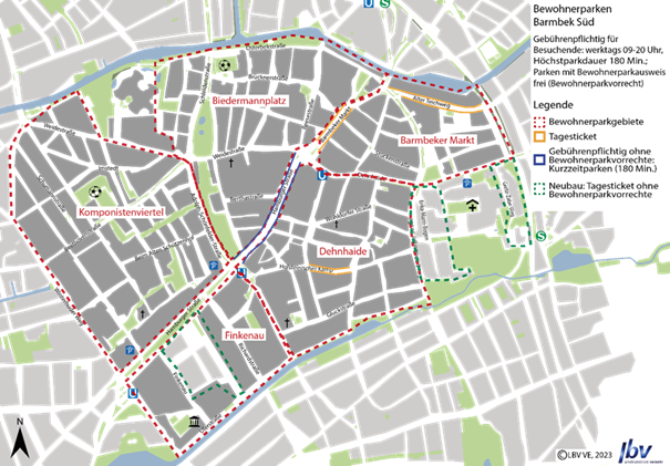 Das sind die neuen geplanten Anwohnerparkzonen in Barmbek-Süd.