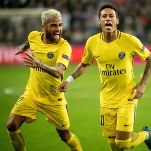 Dani Alves, Neymar und Marco Verratti