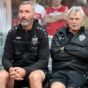 Tim Walter und Rainer Ulrich in Stuttgart-Klamotten