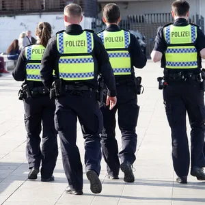 Kontrollen der Corona-Maßnahmen durch die Polizei am Jungfernstieg
