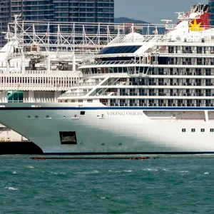 Bis vor kurzem noch ein gern gesehener Gast in den Häfen: Das Kreuzfahrtschiff „Viking Orion“
