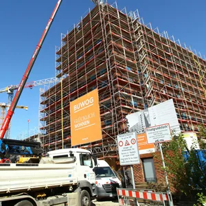 Eine Baustelle im Pergolenviertel in der Nähe des Hamburger Stadtparks (Symbolbild)