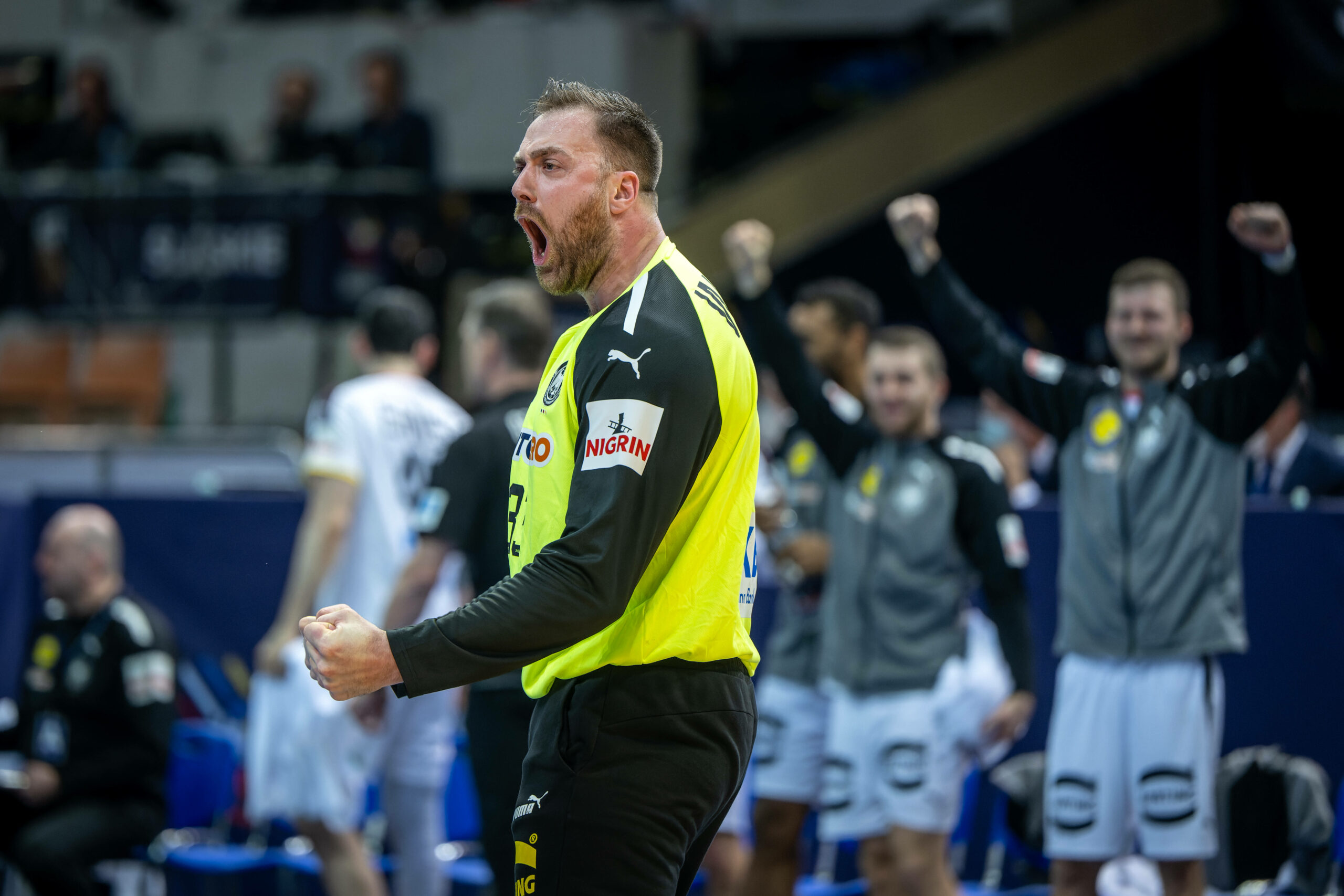Handball-Torhüter Andreas Wolff schreit