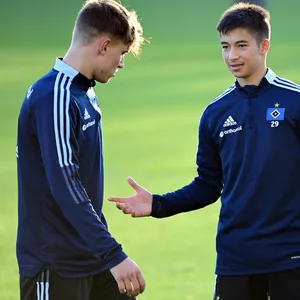Felix Paschke und Luis Seifert im HSV-Training