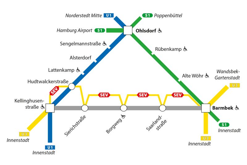 Tagessperrung U3: Bus-Ersatzverkehr