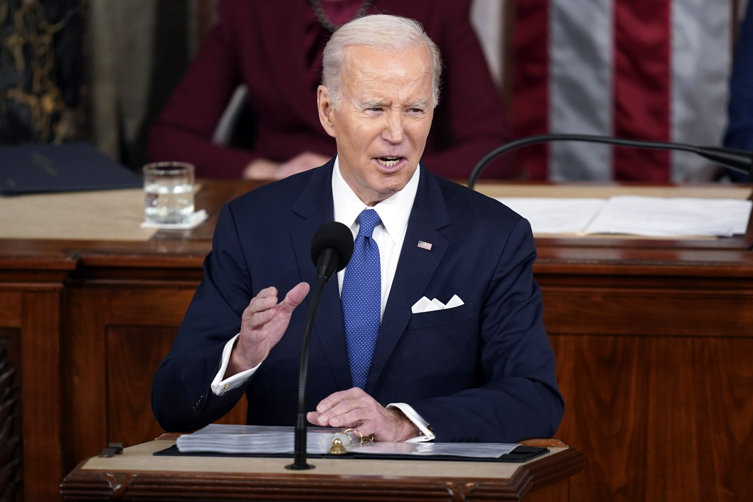 US-Präsident Joe Biden am Mikrofon