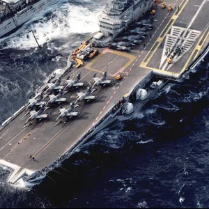 Die „Foch“, als sie noch für die französische Marine über die Weltmeere fuhr.
