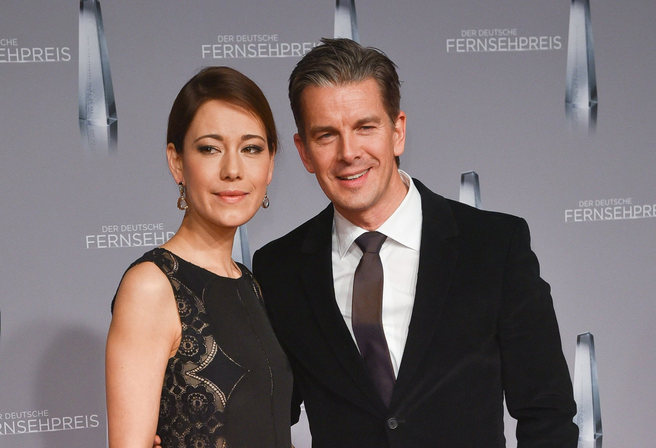Moderator Markus Lanz und seine Frau Angela bei der Verleihung des Deutschen Fernsehpreises 2016.