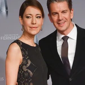 Moderator Markus Lanz und seine Frau Angela bei der Verleihung des Deutschen Fernsehpreises 2016.