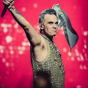 In Top-Form: Robbie Williams in der Hamburger Barclays-Arena.