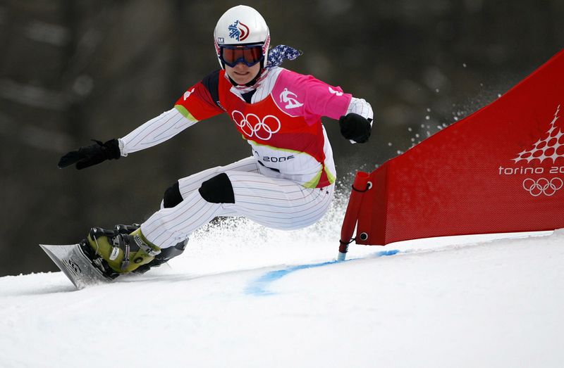 Snowboarderin Rosey Fletcher bei den Olympischen Spielen 2006