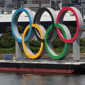 Ringe der Olympischen Spiele in Tokio