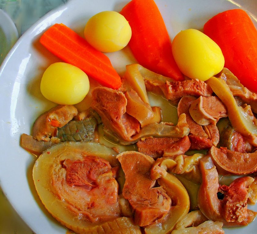 Platz 7: „Tête de veau“ – ein französisches Gericht aus Hirn und Zunge vom Kalb.
