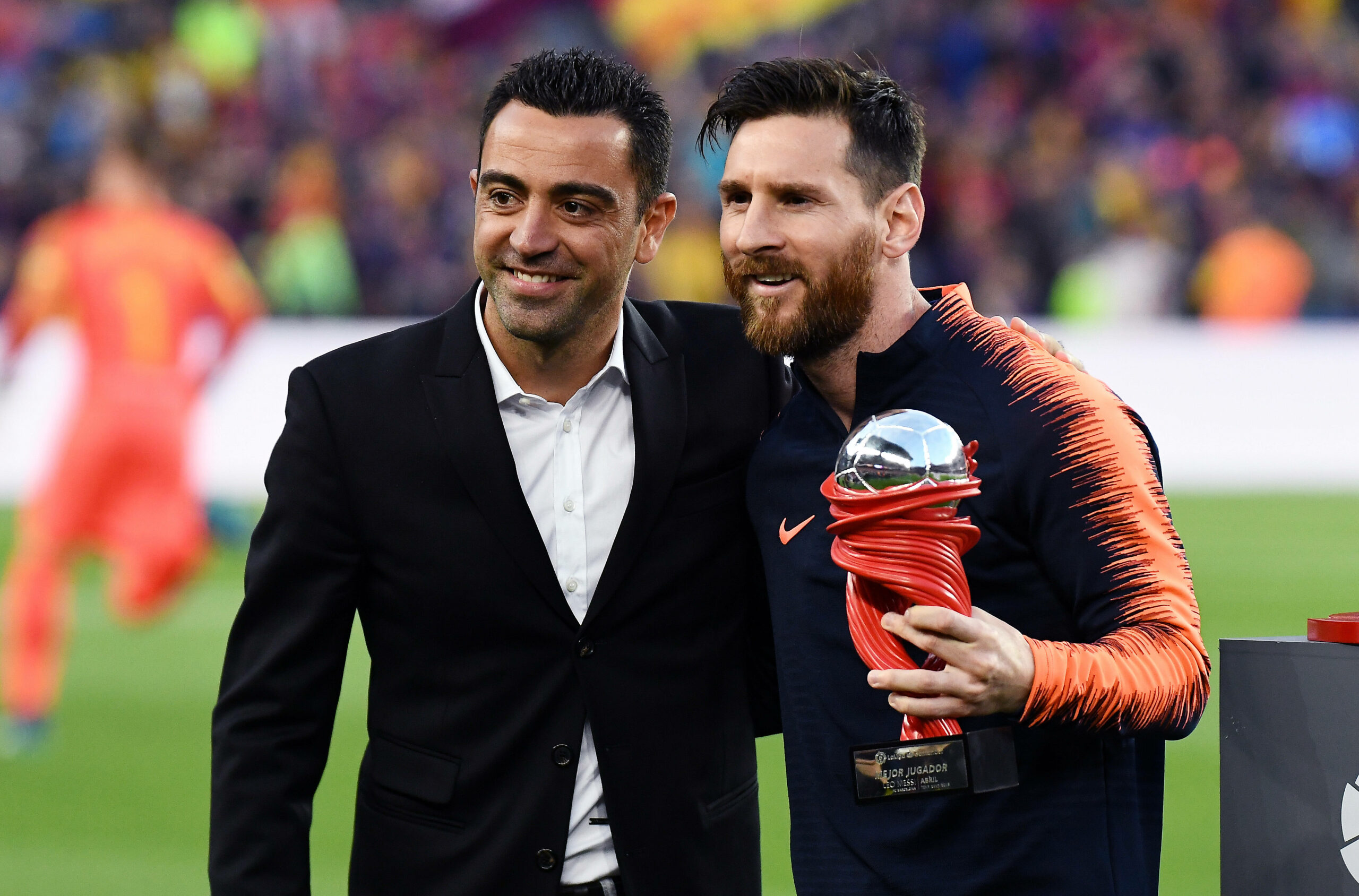 Xavi und Lionel Messi