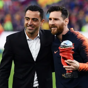 Xavi und Lionel Messi