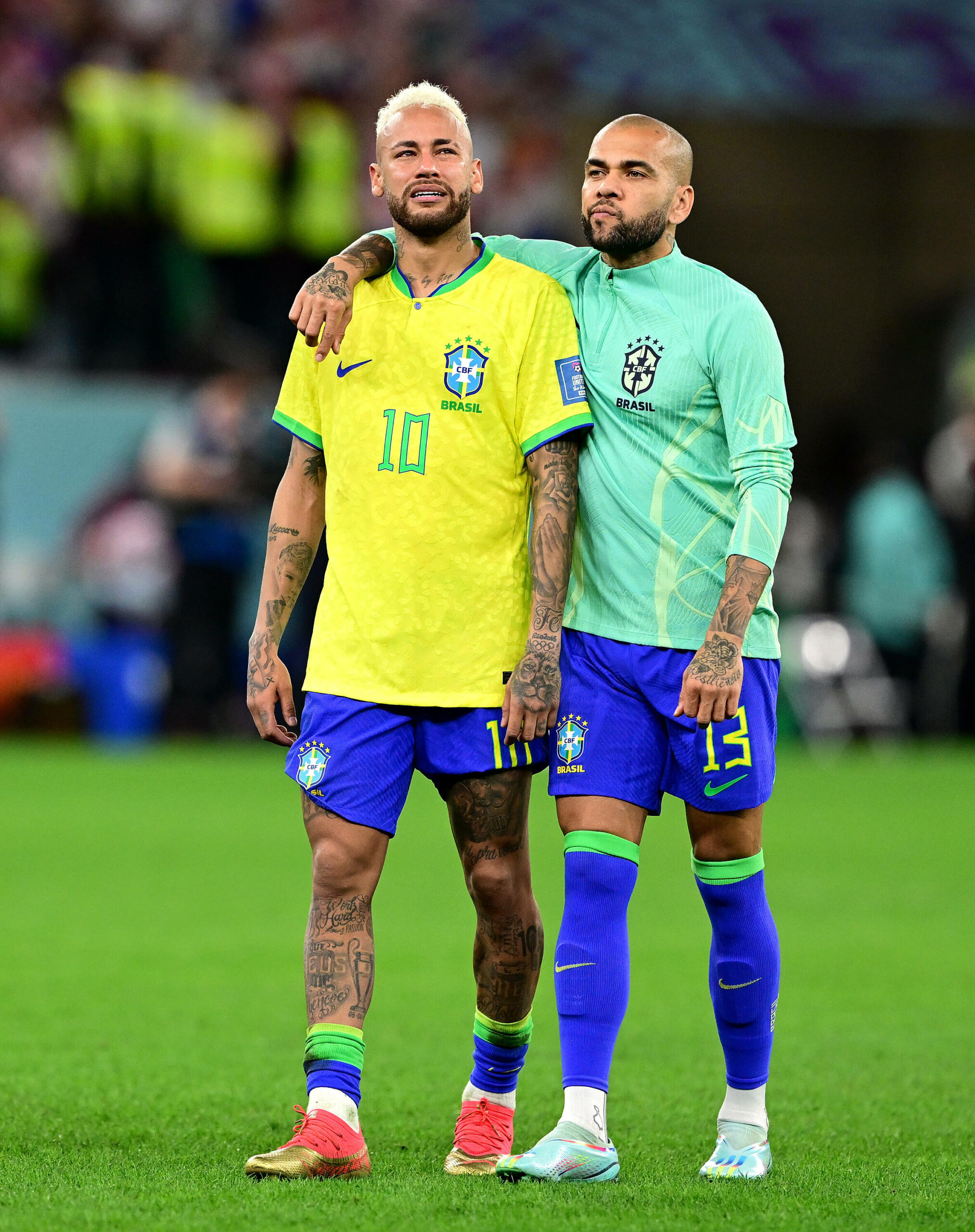 Dani Alves mit Neymar bei der brasilianischen Nationalmannschaft