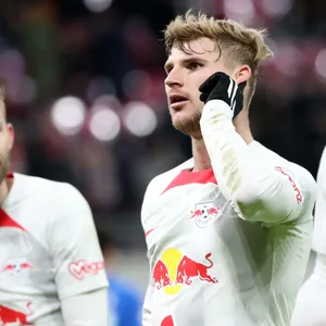 Konrad Laimer, Timo Werner und Mohamed Simakan (RB Leipzig)