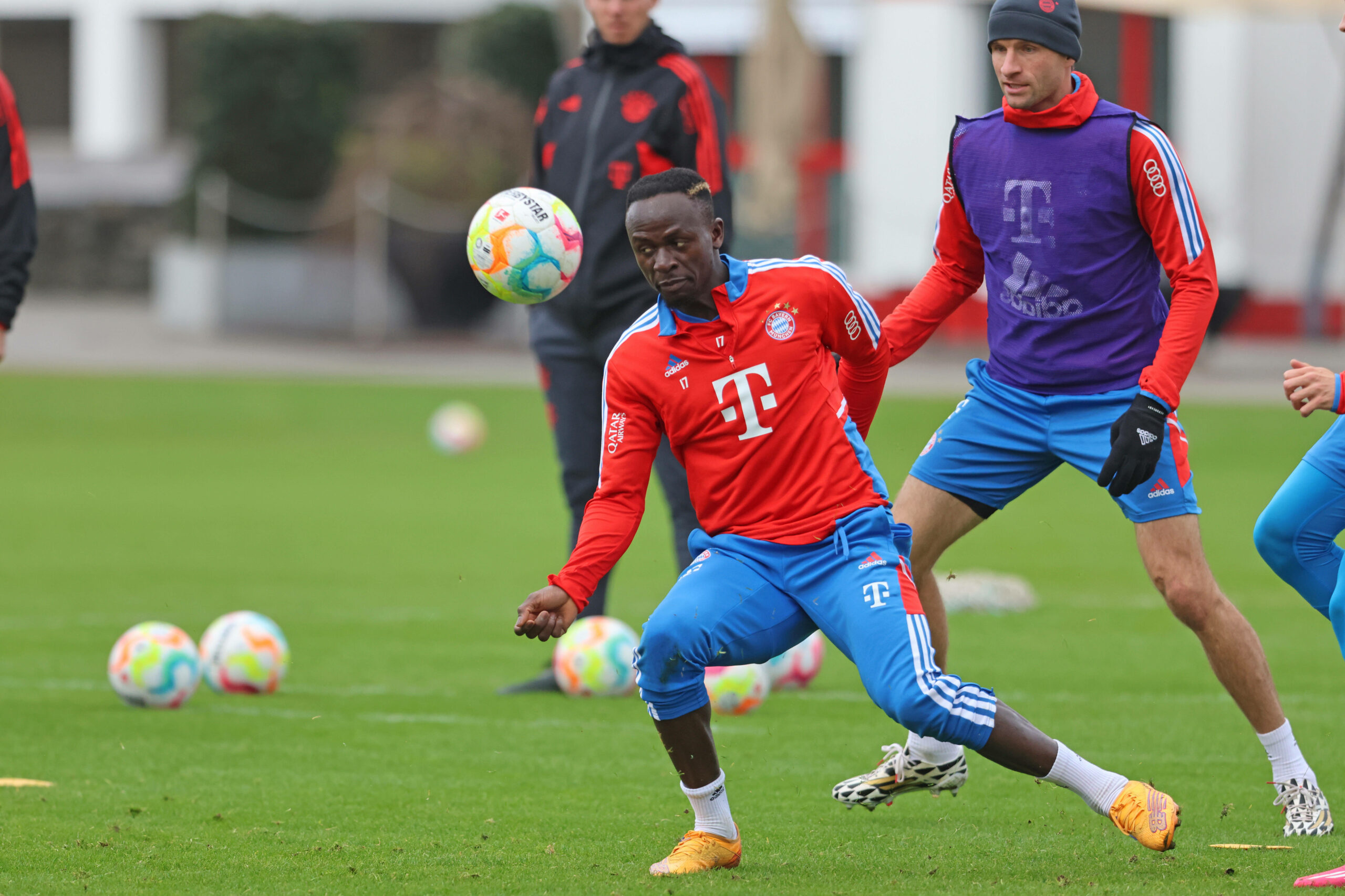 Sadio Mane im Bayern-Training am Sonntag