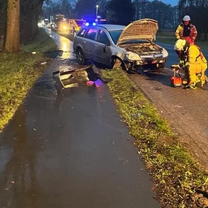 Die Unfallstelle auf der L111 bei Stade.