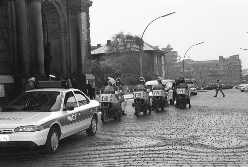 Der Trauerzug der Polizei (Archivbild).