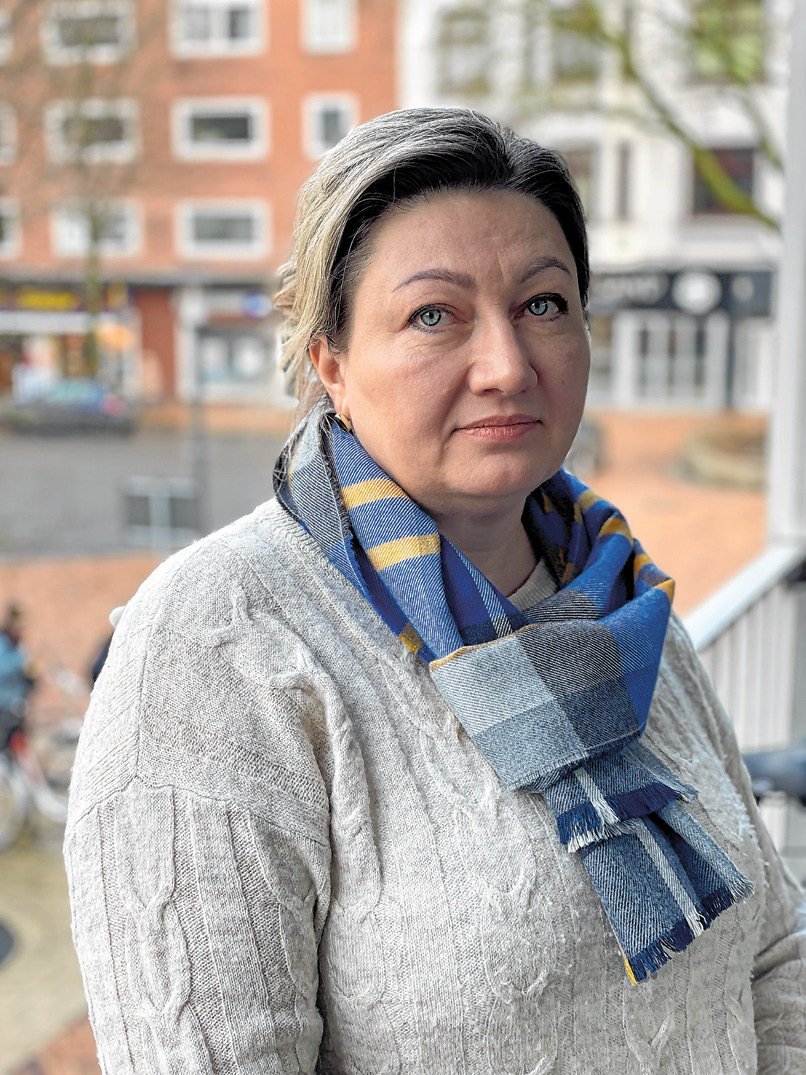 Oxana Li (51), geboren in Kasachstan, seit 2001 in Hamburg. Sie ist Vorsitzende des „Hamburger Vereins der Deutschen aus Russland“: