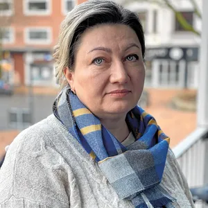 Oxana Li (51), geboren in Kasachstan, seit 2001 in Hamburg. Sie ist Vorsitzende des „Hamburger Vereins der Deutschen aus Russland“: