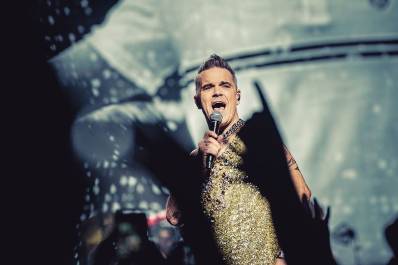In Top-Form: Robbie Williams in der Hamburger Barclays-Arena.