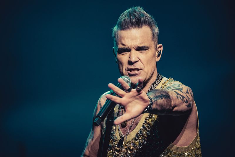 Stimmlich top drauf: Robbie Williams beim Auftakt seiner Deutschland-Tour in Hamburg.
