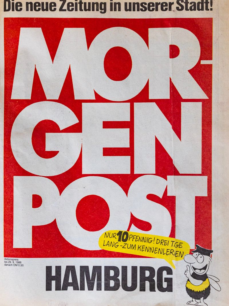 Am 29. September 1986 erschien die erste MOPO nach Übernahme durch G+J im neuen kleinen Format und zum Werbepreis von zehn Pfennig (fünf Cent).