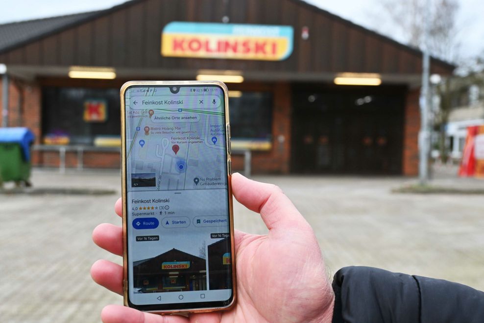 „Kolinski“-Filiale auf Google Maps