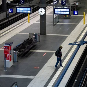 Der Hauptbahnhof in der Hauptstadt bleibt während des Lokführer Streiks fast leer.