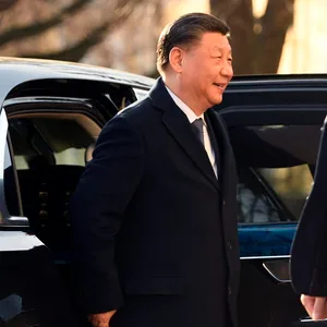 Xi Jinping steigt aus einer Limousine