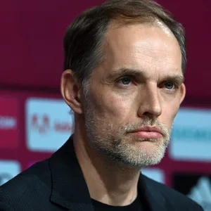 Thomas Tuchel bei der Pressekonferenz des FC Bayern München