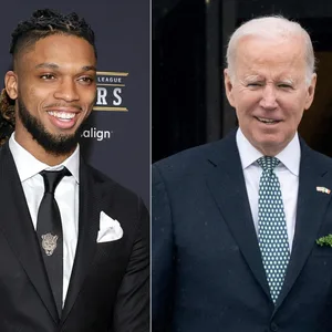 Football-Star Damar Hamlin war Gast von US-Präsident Biden im Weißen Haus.