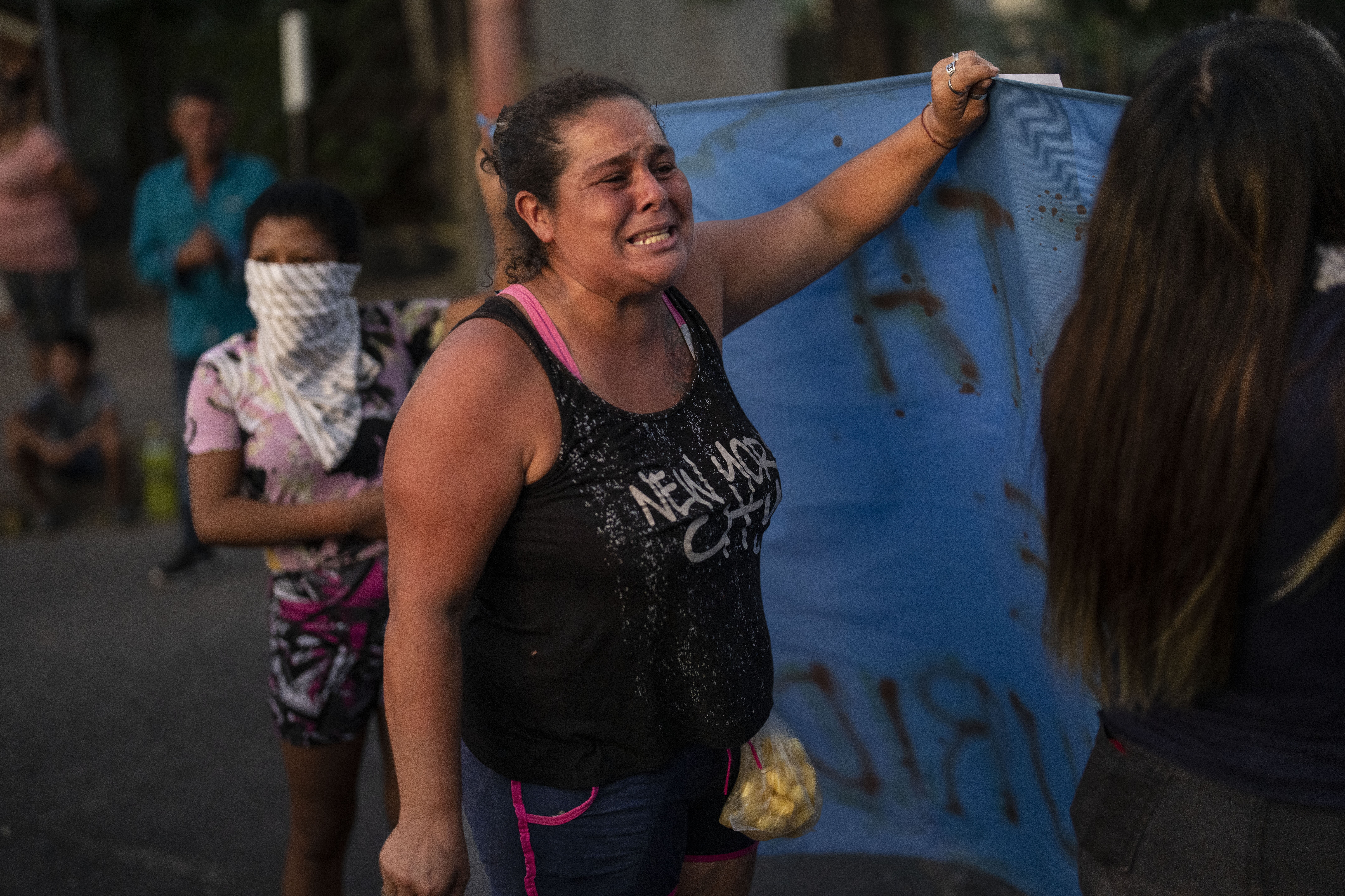 Frau bei Demonstration in Argentinien
