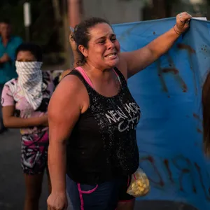 Frau bei Demonstration in Argentinien