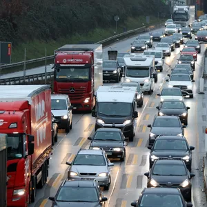 Stau auf der Autobahn