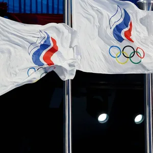 Russische Olympia-Fahne