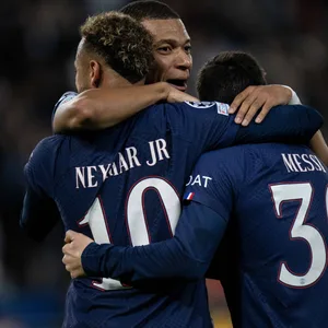 Neymar, Kylian Mbappé und Lionel Messi