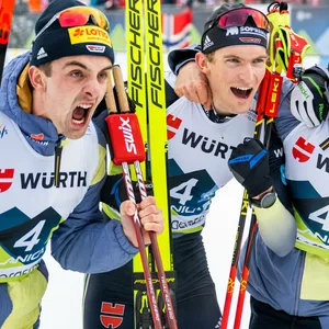 Die deutschen Langläufer freuen sich über WM-Bronze.