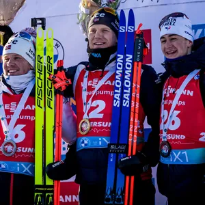 Siegerehrung beim Biathlon-Weltcup in Östersund