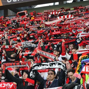 Freiburg-Fans beim Europapokal-Spiel gegen Juventus Turin