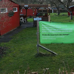 Aufnahme eines Kleingartens im Langenhorner Diekmoor.