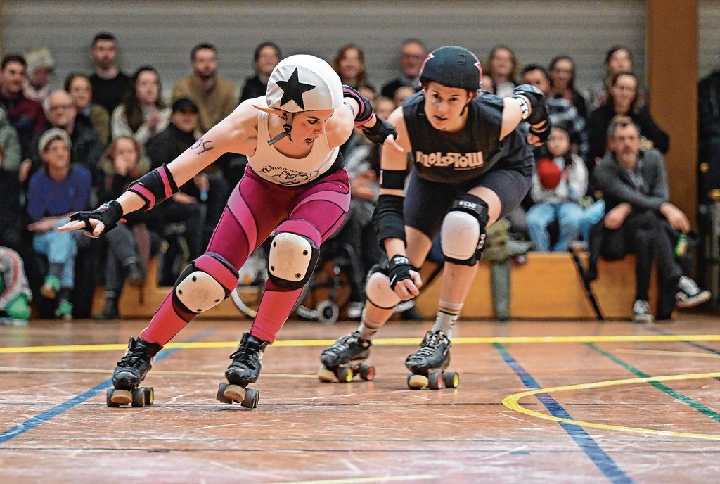 Alf und Barbie Salesch beim Roller Derby auf St. Pauli