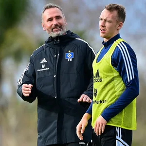 Tim Walter und Sebastian Schonlau im HSV-Training