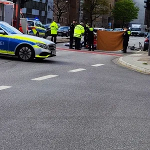 Unfallstelle mit Rettungswagen