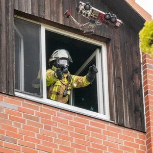 Feuerwehr Fenster Brand