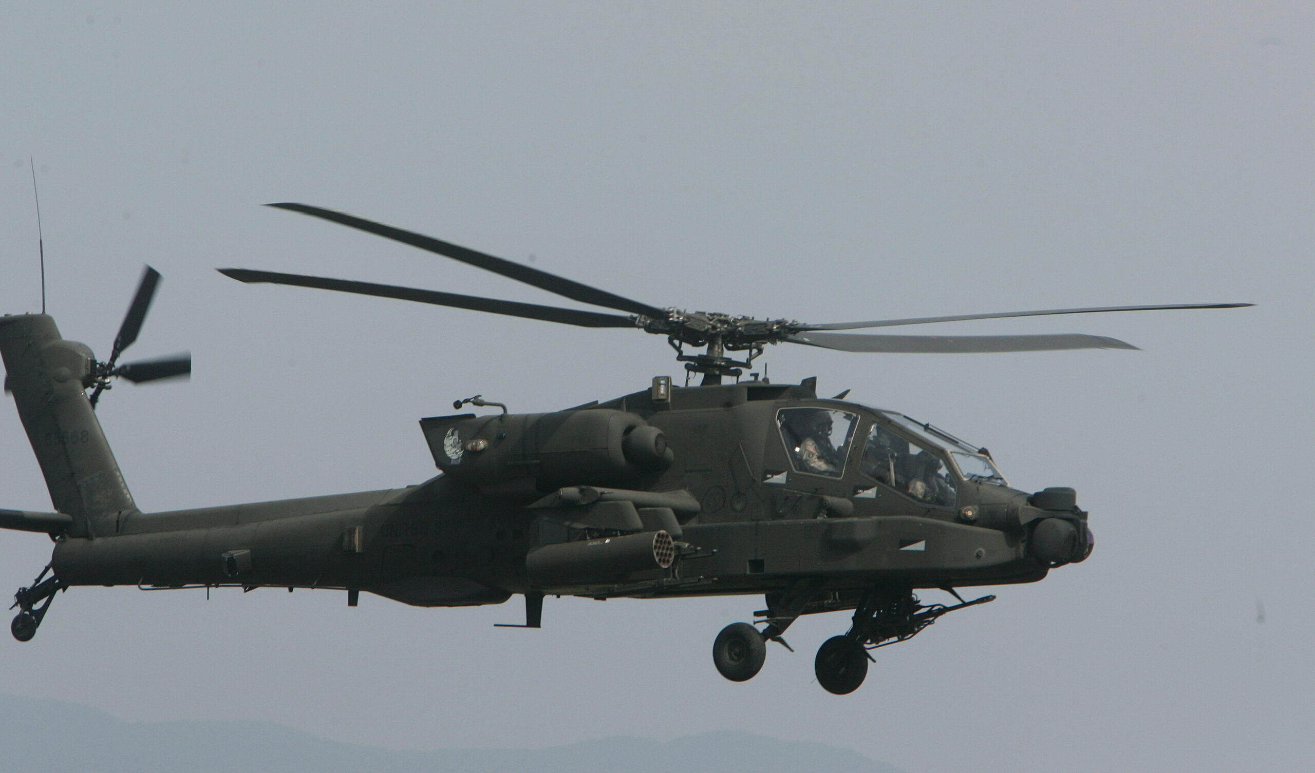 Ein Helikopter des Typs AH-64 Apache vom US-Militär.