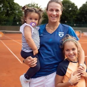 Tatjana Maria mit ihren Kindern