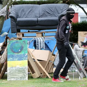 Das Protestcamp auf Sylt musste am Ende geräumt werden.